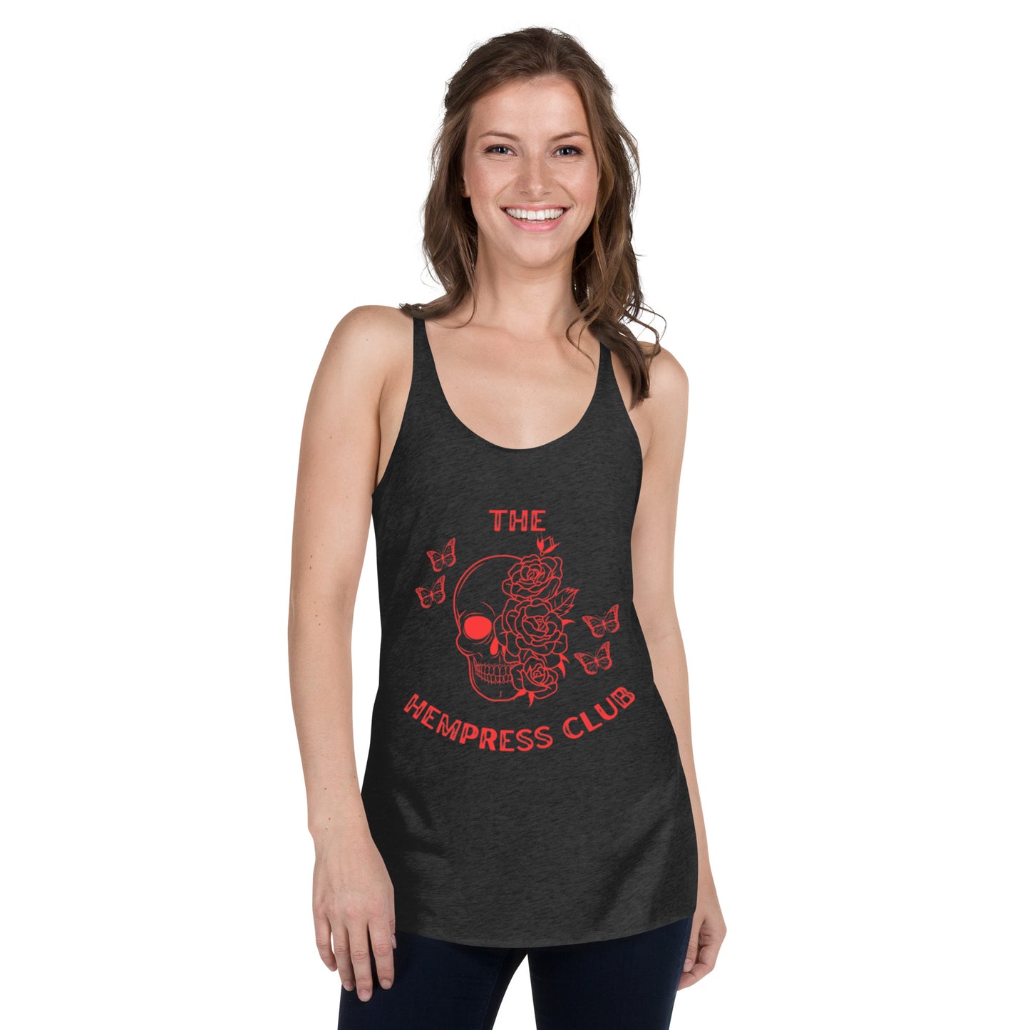 Red Roses & Skull Tank Top